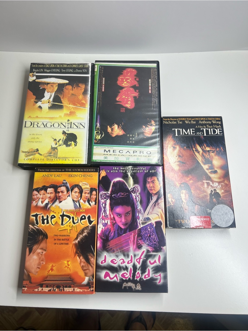 Lot of 5 Hong Kong Martial Arts VHS Tapes Tai Seng Wuxia Dragon Inn The Duel